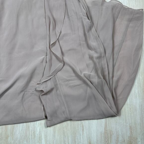 NWT Birdy Grey Taupe Theresa Chiffon Formal Bridesmaid Evening Gown Dress XS - Picture 16 of 16